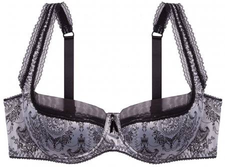 Dita von Teese BH Sheer Witchery Balconett Bügel BH silber schwarz Y56420 in 70D