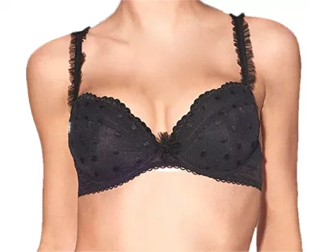 Aubade EXTRAIT DE FLIRT in schwarz Push up BH Balconett Gr.70E