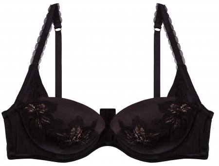 Dita von Teese Push up Bügel BH schwarz Seide Größe 75 C