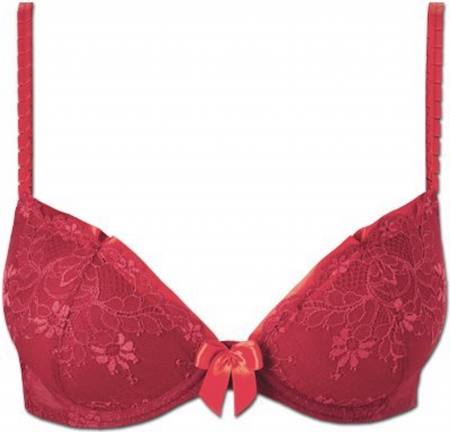 La Muse Endormie Halbschale Push up BH Farbe rot L708