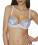 Aubade Push up BH Bahia in DOUX 5018 in neuer exotischer Farbkombination weiss mit blau grau Gr.75D