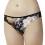 String Tanga Minislip schwarz mit Blüten zur Serie Augustine 36 38 40 42