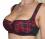 Balconett Halbschale Push up Bügel/Dirndl BH schw/rot 70 75 80 85 90 95 100 105 110 B C D E F G H