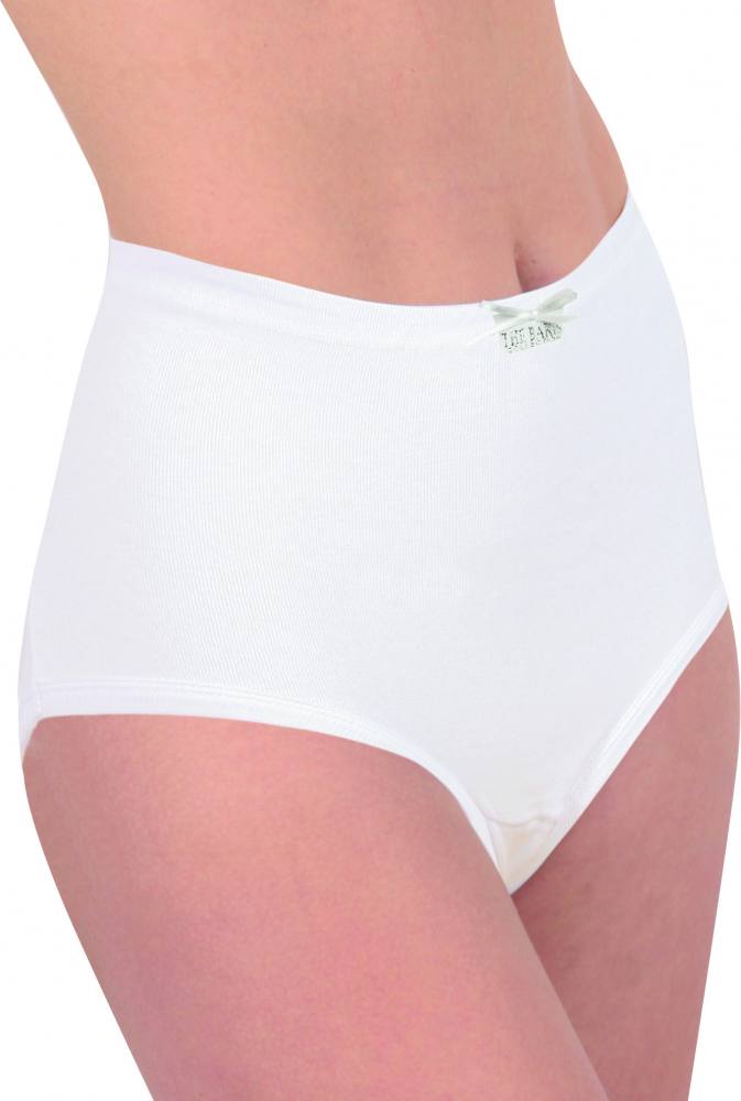 4 / 8 / 12 Stück Damen Slip Schlüpfer Unterhosen BAUMWOLLE Weiss Größe 36 -  58 - 034