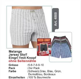 Herren Boxershorts
Mit Eingriff...